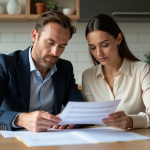Comprendre la participation aux acquêts dans le cadre du mariage Couple en train de revoir des documents immobiliers à la maison