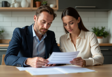 Comprendre la participation aux acquêts dans le cadre du mariage Couple en train de revoir des documents immobiliers à la maison