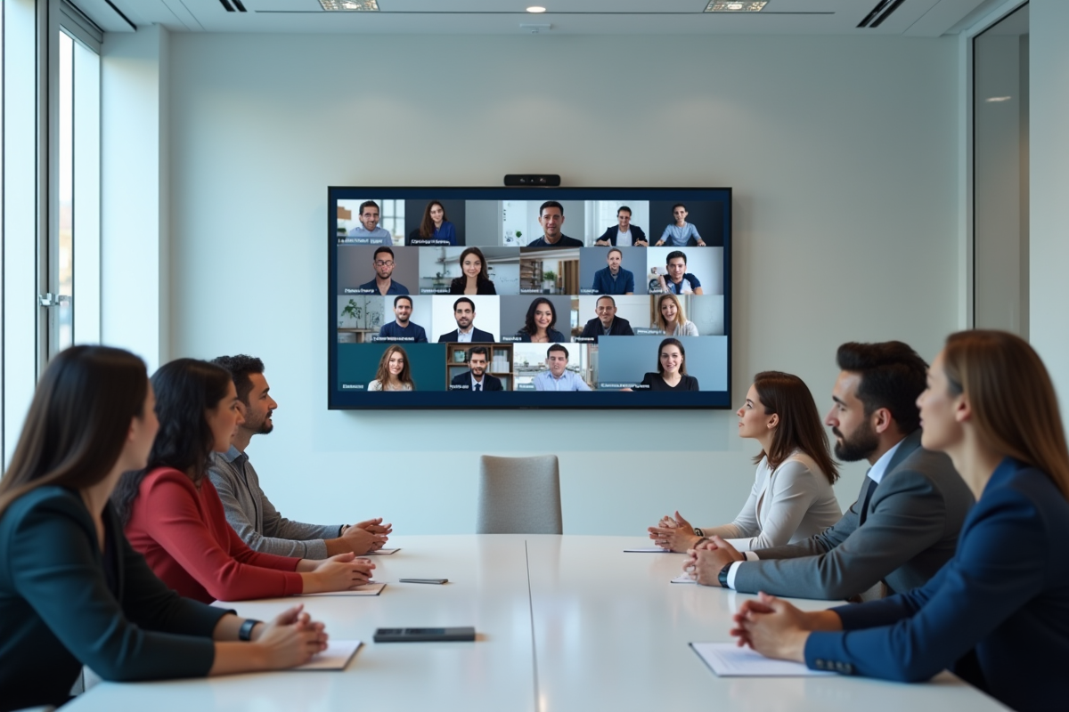 visioconférence écran
