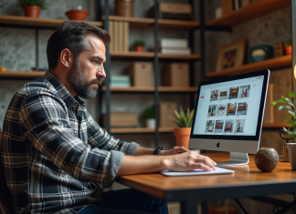 Boutique d’armes en ligne : oĂą trouver les meilleures offres pour les passionnĂ©s? Homme d'âge moyen dans un bureau Ă domicile organisĂ©