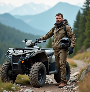 Quads tout terrain : pourquoi investir dans la vente de quads performants Homme en équipement outdoor avec quad en nature
