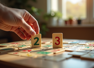 Peut-on mettre deux jokers à la suite au Rummikub ? Les réponses à vos questions Main tenant deux jetons joker sur un plateau de Rummikub lumineux
