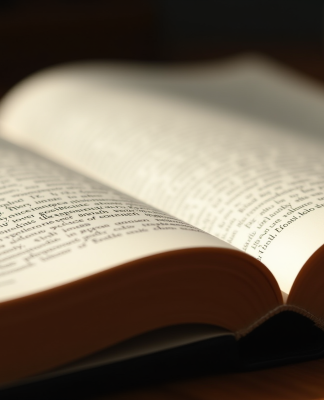 Livre de droit ouvert avec page surlignée en lumière naturelle