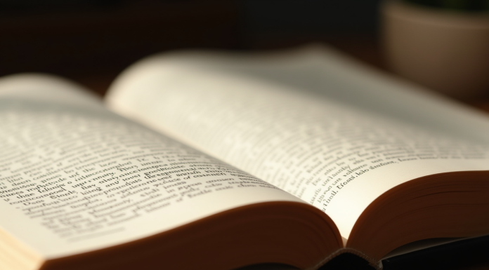 Livre de droit ouvert avec page surlignée en lumière naturelle