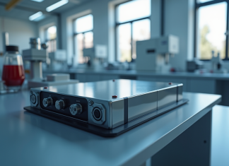 Batterie du futur : quelles avancées technologiques à venir ? Cellule de batterie solide de nouvelle génération en laboratoire