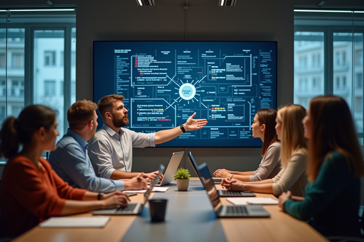 Groupe de collègues lors d